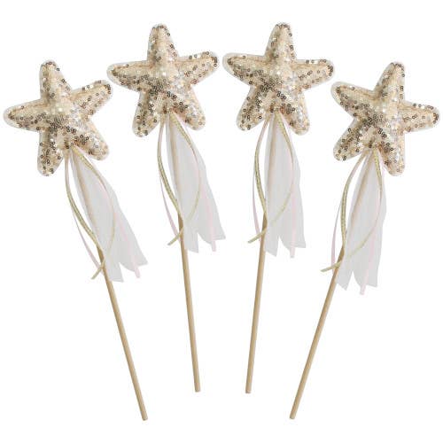 Sequin Sparkle Star Wand Gold