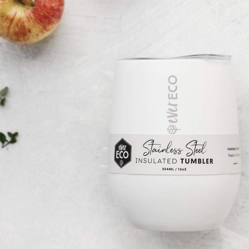Ever Eco Insulated Wine Tumbler White 354mL