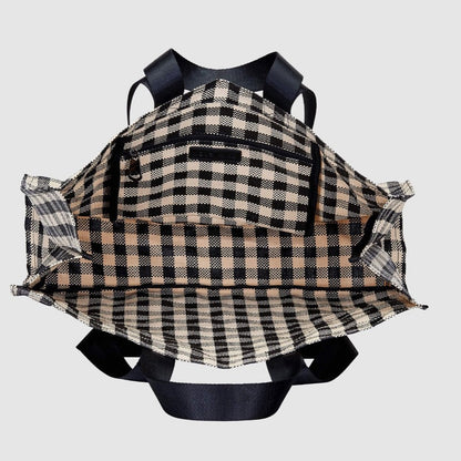 Beach / Shopping Simpson Tote Bag in Black Check