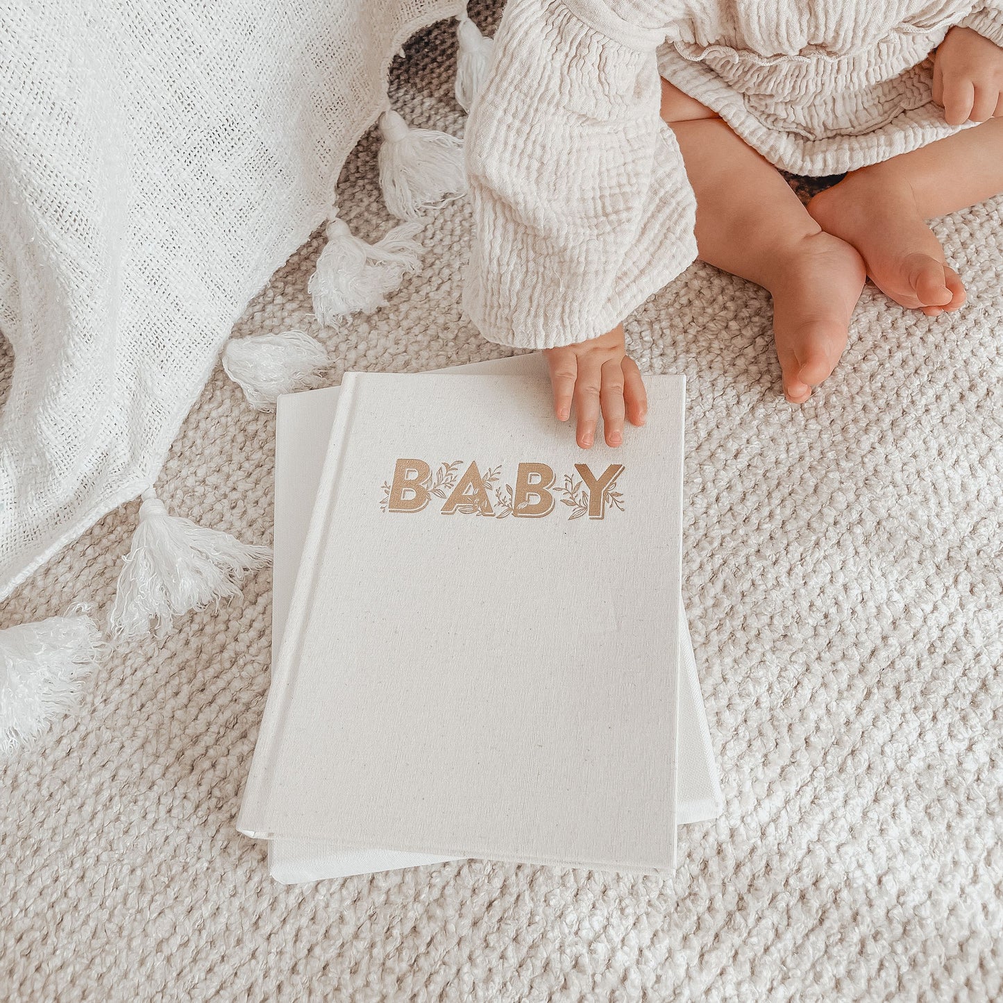 Mini Baby Memories Journal in Oatmeal (Boxed)