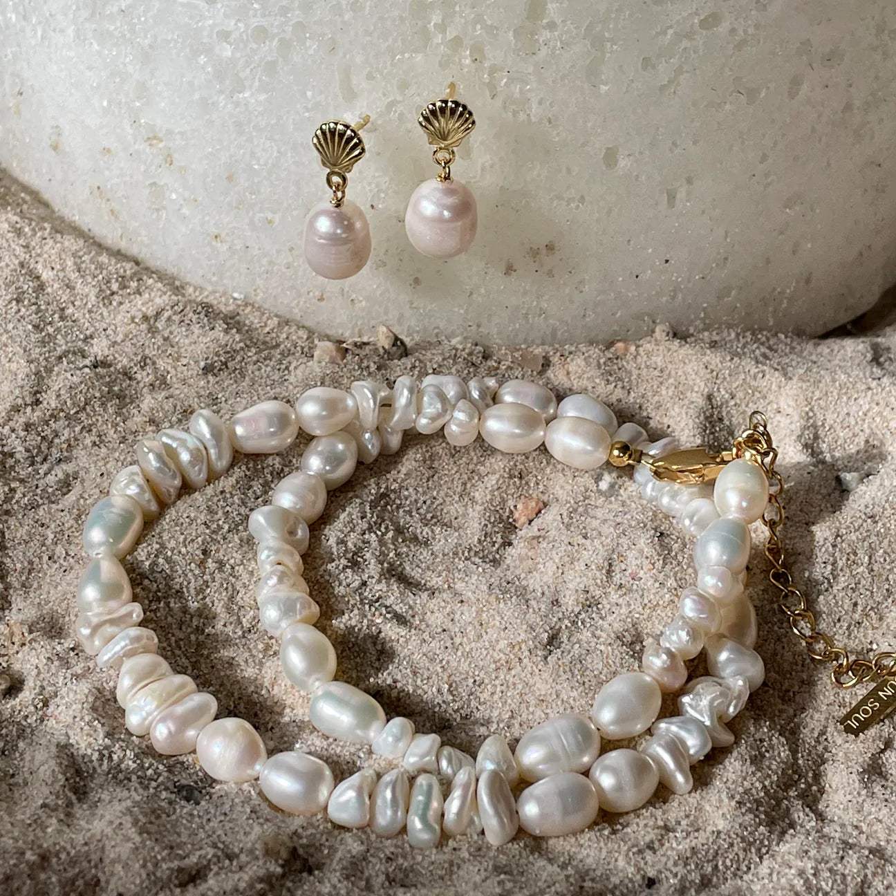 Siren Baroque Pearl Stud Earrings