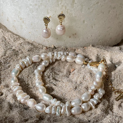 Siren Baroque Pearl Stud Earrings